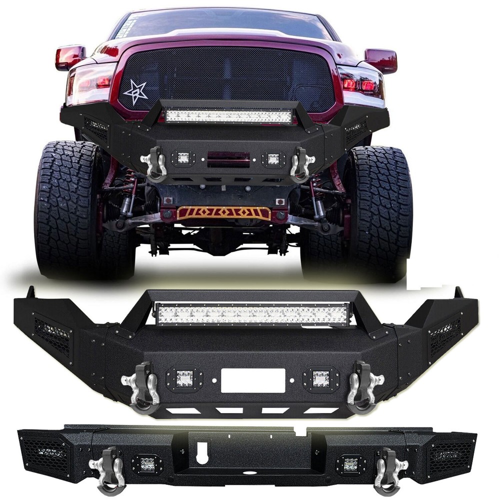 Aaiwa For 2013-2018 Dodge RAM 1500 Front or Rear Bumper w/LED Lights & D-rings