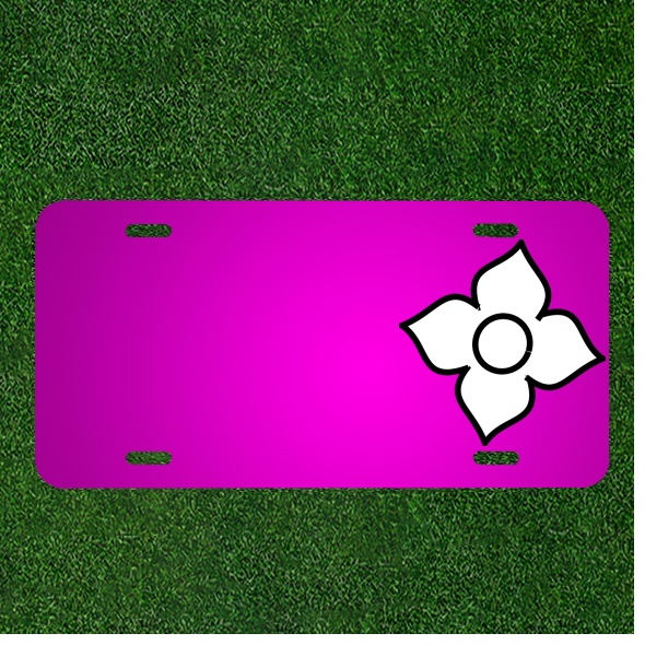 Custom Personalized Car License Plate With Add Names To Flower Plant Blossom