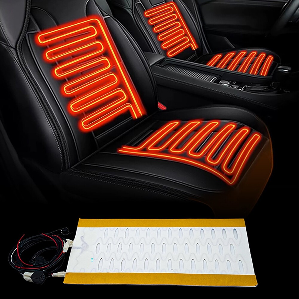 Car Seat Heater Kit For 2 Seats 12V Alloy Wire Heating Pads 3 Level Dual Control
