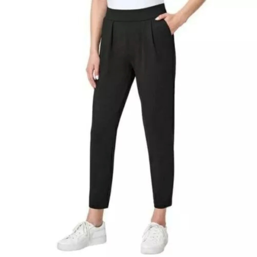 Modern Ambition Women's Pull on Ponte Knit Pant Wrinkle Resistant Pleated Front