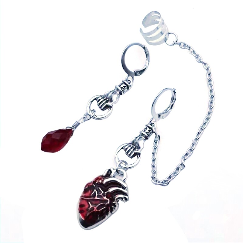 Asymmetrical Long Chain Wrap Ear Cuff Earrings for Women and Teens