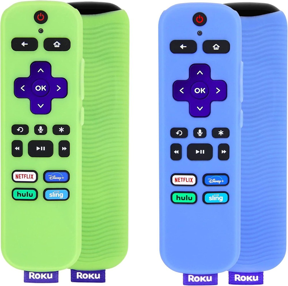 [2 Pack] Remote Cover (Glow in The Dark) Compatible Green glow and Blue Glow