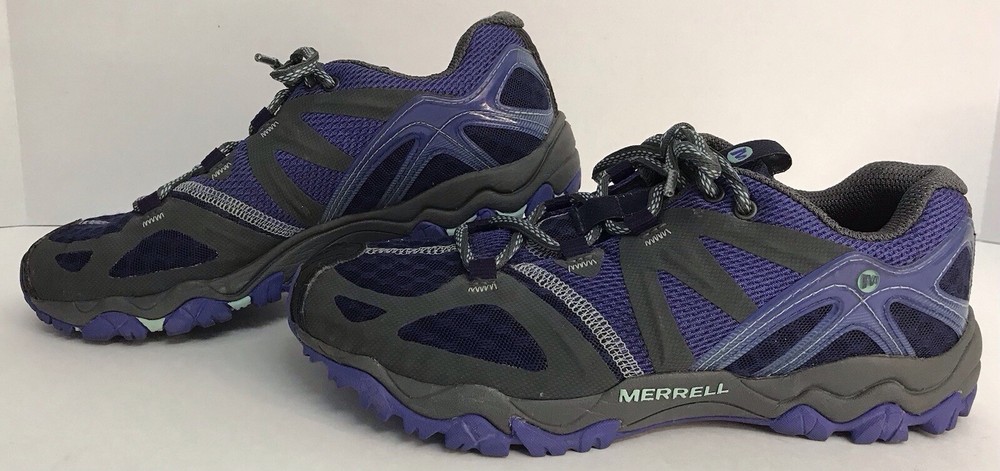 Merrell Womens Size 7 Purple Gray Trail Hiking Running Shoes J32702