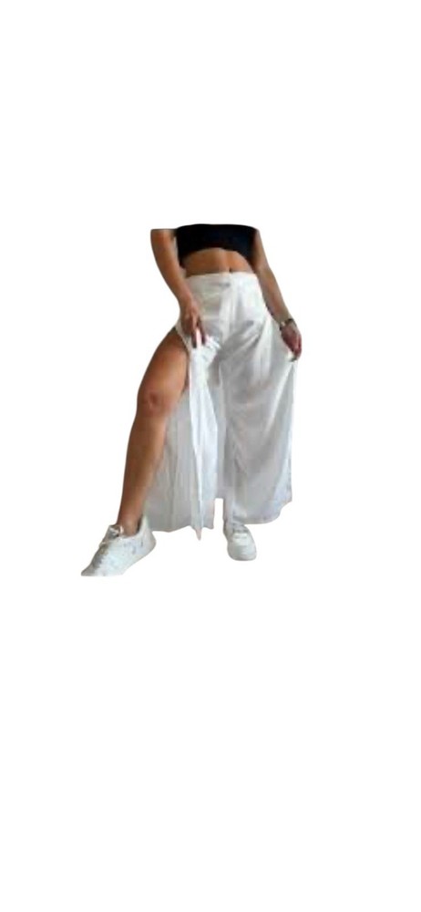 Kona Sol Pants Womens Size S White Tie Beach Rayon Hippie Peasant