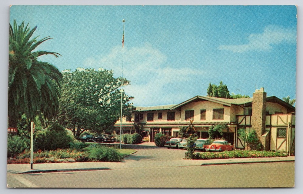 Santa Maria Inn California Mission Trail Vintage Chrome Postcard