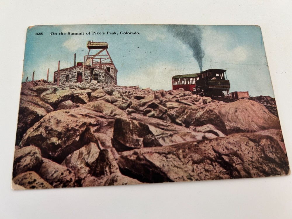 On the Summit of Pike's Peak Colorado Postcard