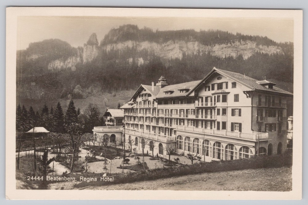 Beatenberg Switzerland Regina Hotel Bernese Oberland RPPC Vintage Postcard