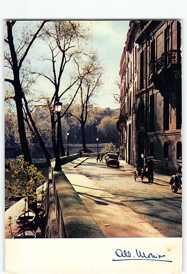 Postcard Le quai d Anjou vers l hotel de Lauzun Paris France