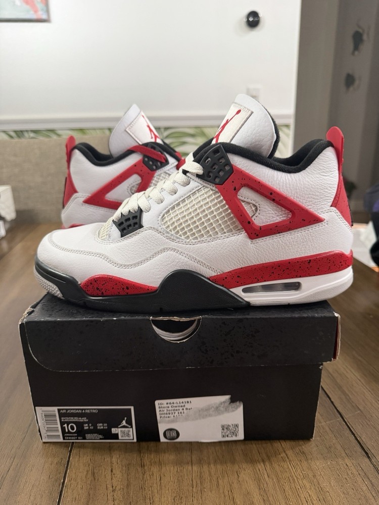 Jordan Air Jordan 4 Retro Red Cement White Red Black DH6927-161 Men's