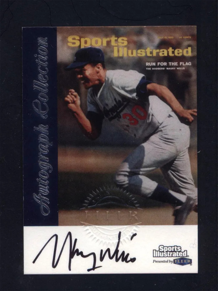 1999 Fleer Sports Illustrated Greats of Game Maury Wills Signed Auto (Near Mint)