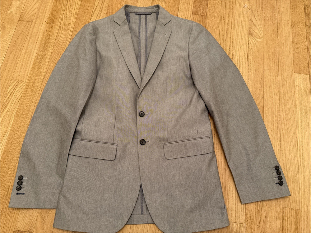 Charles Tyrwhitt Slim Fit Blazer 38L Gray Cotton Sport Coat    Jermyn St. London
