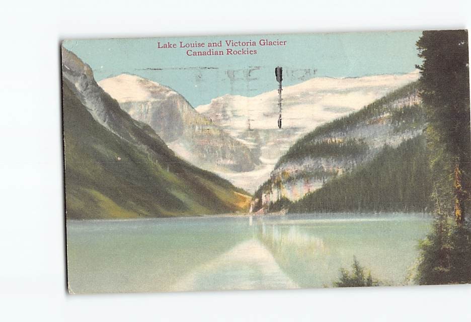 Postcard Lake Louise and Victoria Glacier Canadian Rockies Alberta Canada