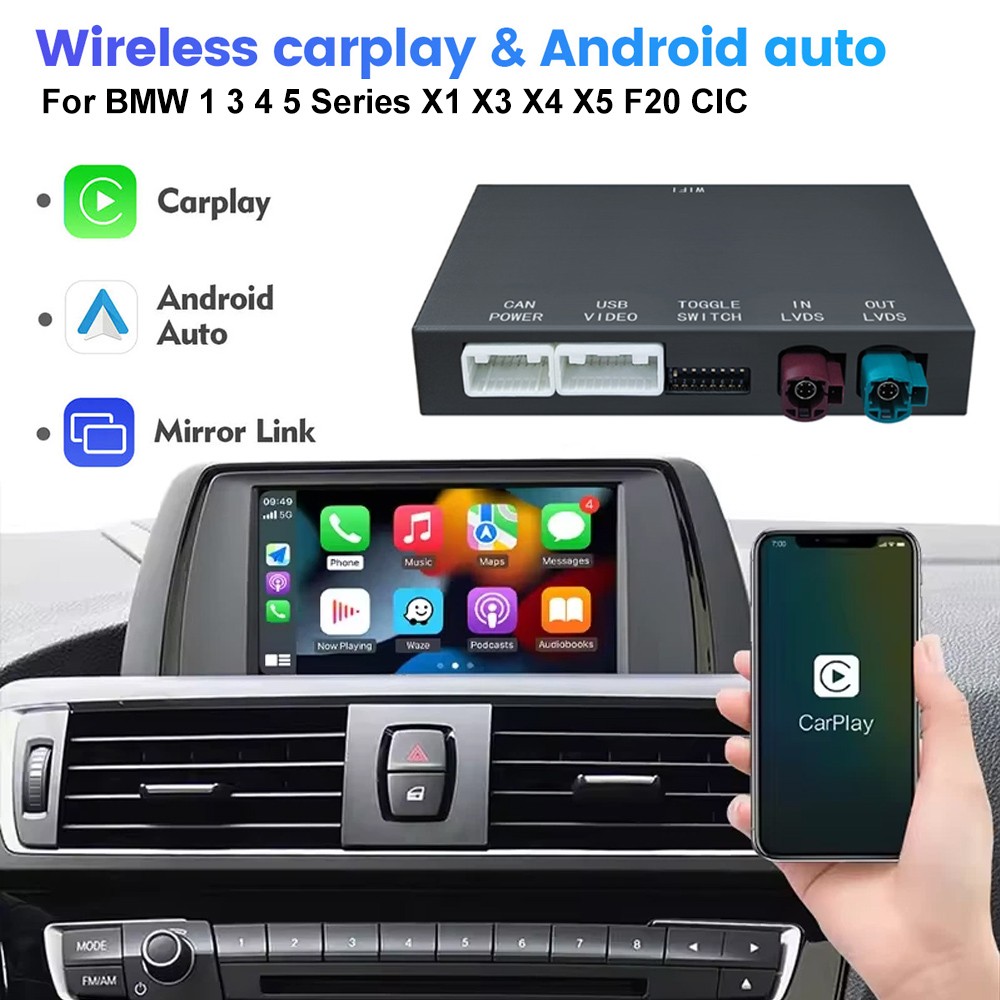 Wireless CarPlay/Android Auto Module For BMW 1 3 5 Series X1 X3 X4 X5 F20 CIC