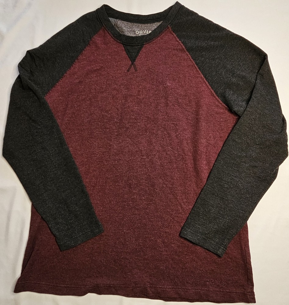 Mens Orvis Long Sleeve Crewneck Pullover Shirt Size XL - EUC