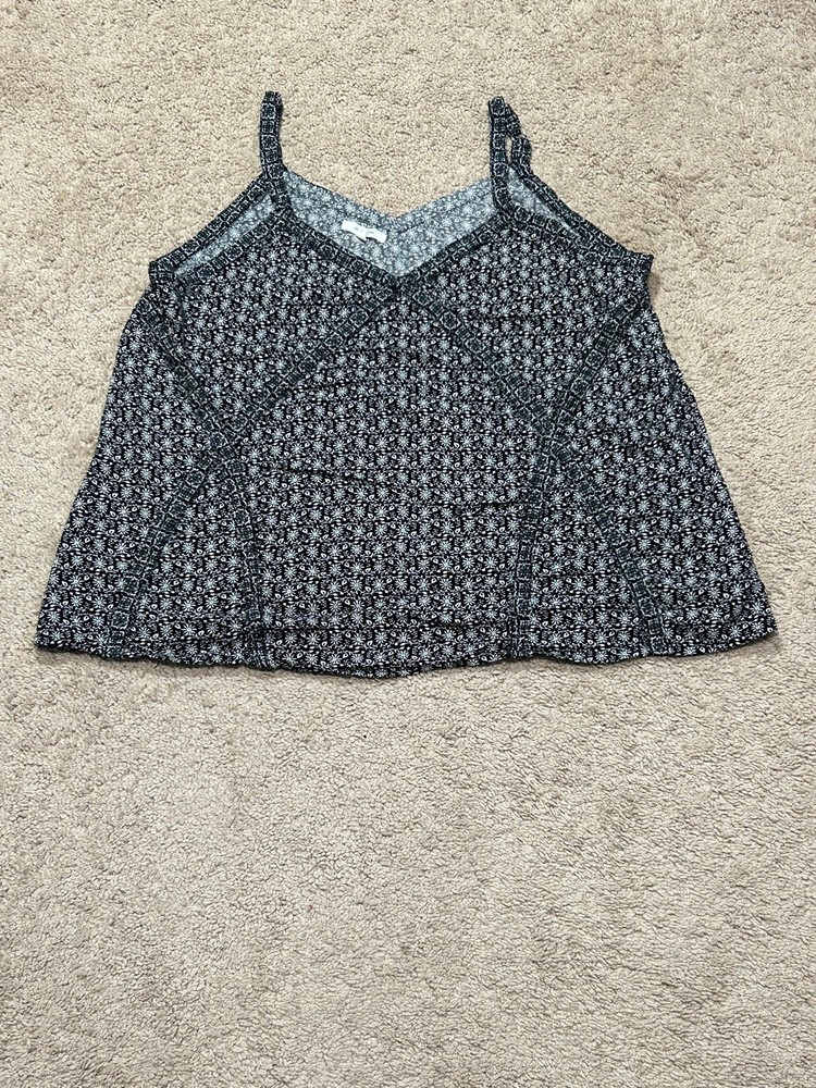 Maurices Womens Shirt Sz Large Multicolor Floral Print Strappy Lightweight Flowy