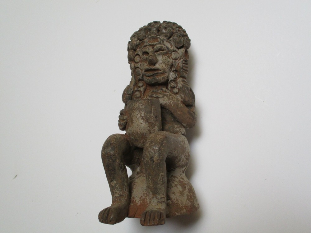 ANTIQUE PRE COLOMBIAN RELIC STATUE SCULPTURE GOD CARVING PRIMITIVE ICONIC 6