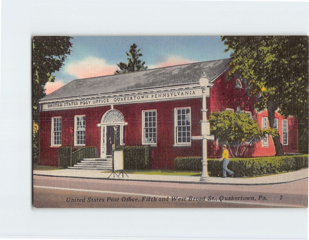 Postcard United States Post Office Quakertown Pennsylvania USA