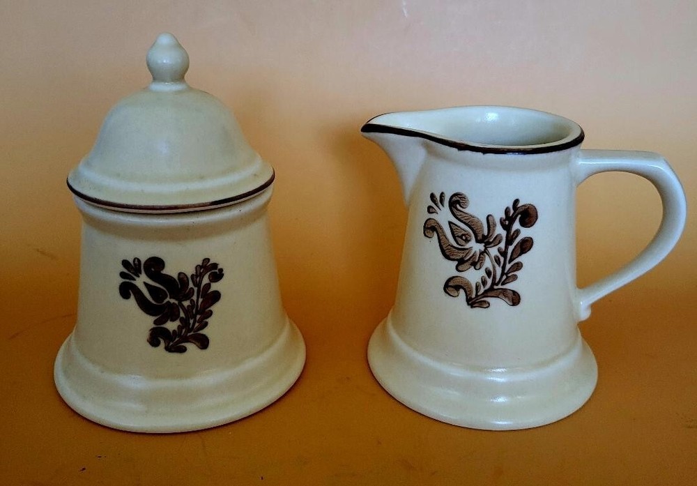 Pfatzgraff Sugar & Creamer Village Pattern Creamer 4.5