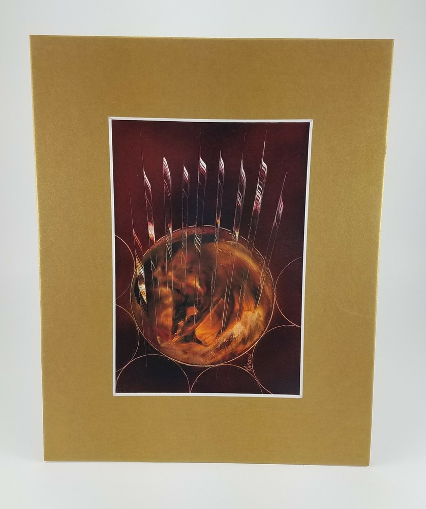 Abstract Original in multiple colors by artist Jason Girard comes with a matte.