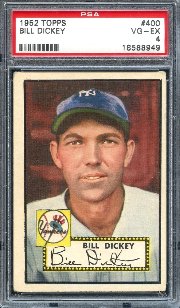 1952 Topps Tough High #400 Bill Dickey PSA 4 New York Yankees 8949