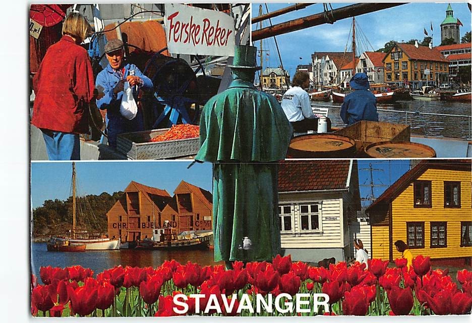 Postcard Scenes & Views Stavanger Norway