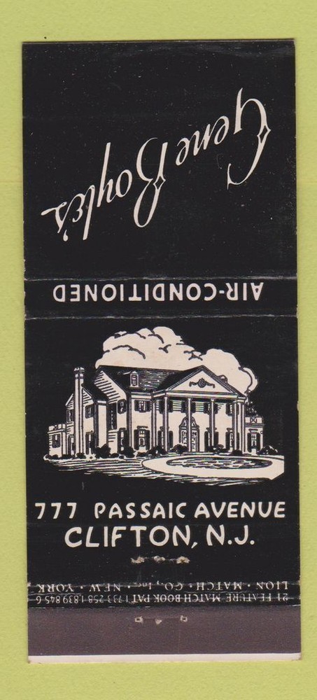 Matchbook Cover - Gene Boyle's Clifton NJ WEAR 21 Strike Feature