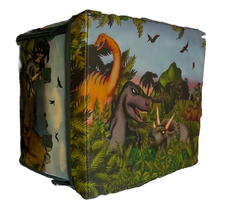 Toy Storage Dinosaur Unzippable Storage Box/ Playmat With Dinosaurs