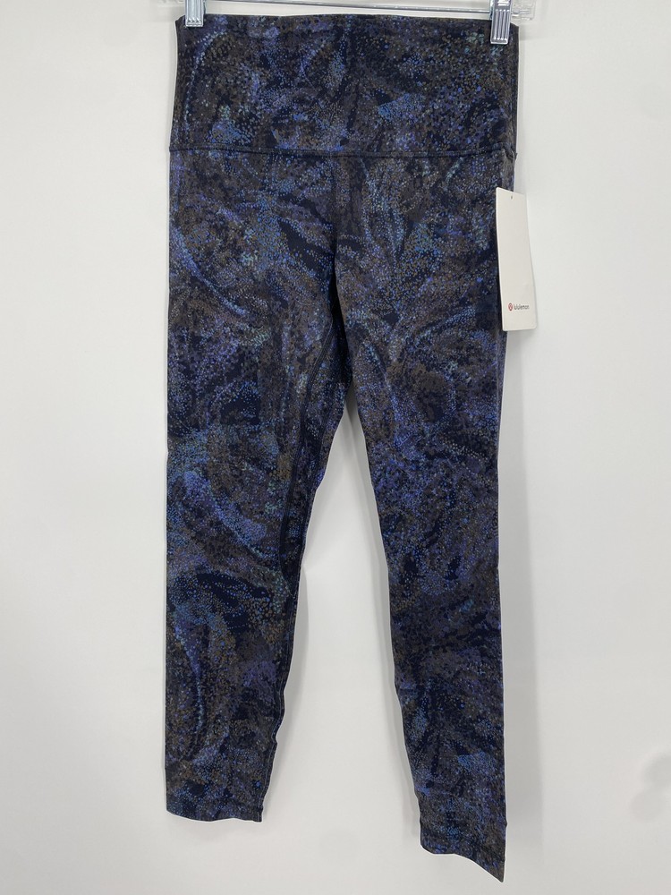 Lululemon Womens Align High Rise Legging Pant Size 8 Gossamer Floral, Black