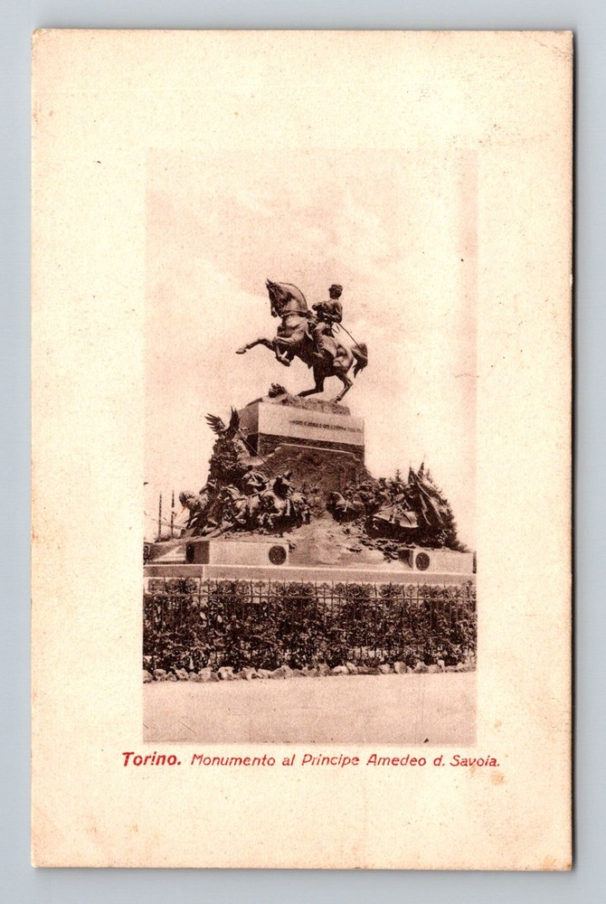 Italy- Torino Monument To Prince Amedeo Of Savoy Old Postal PC Vintage Postcard