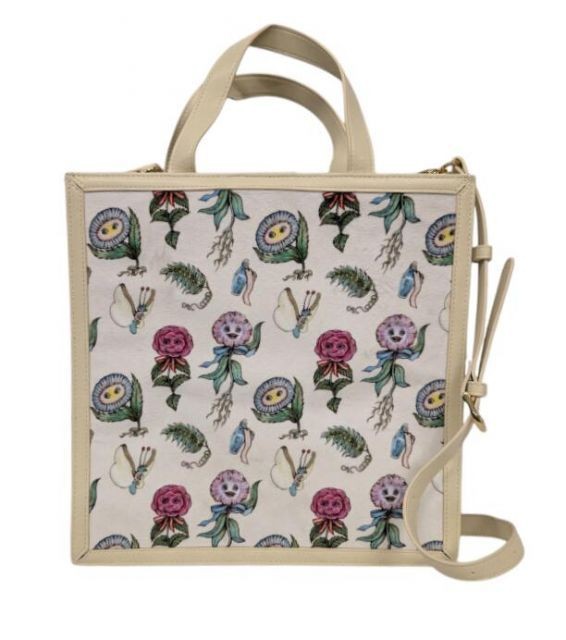 Yuko Higuchi Disney Alice in Wonderland White 2WAY Tote Bag Floral New