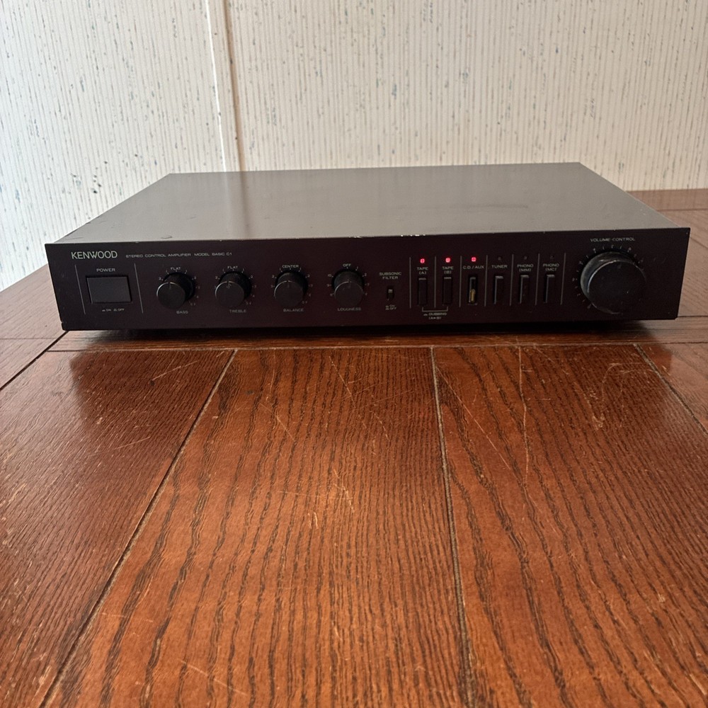 Kenwood Stereo Control Amplifier Model Basic C1-Power Tested Only
