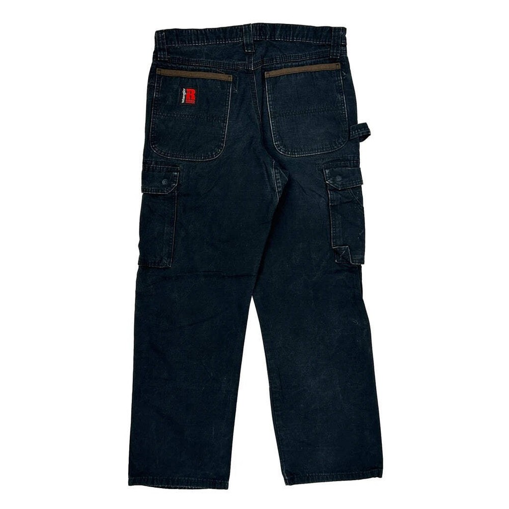 Wrangler Cargo Pants - 33W 30L Black Cotton
