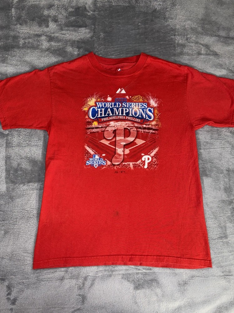 Vintage MLB Baseball World Series 2008 Philadelphia Phillies Mens T-Shirt Size L