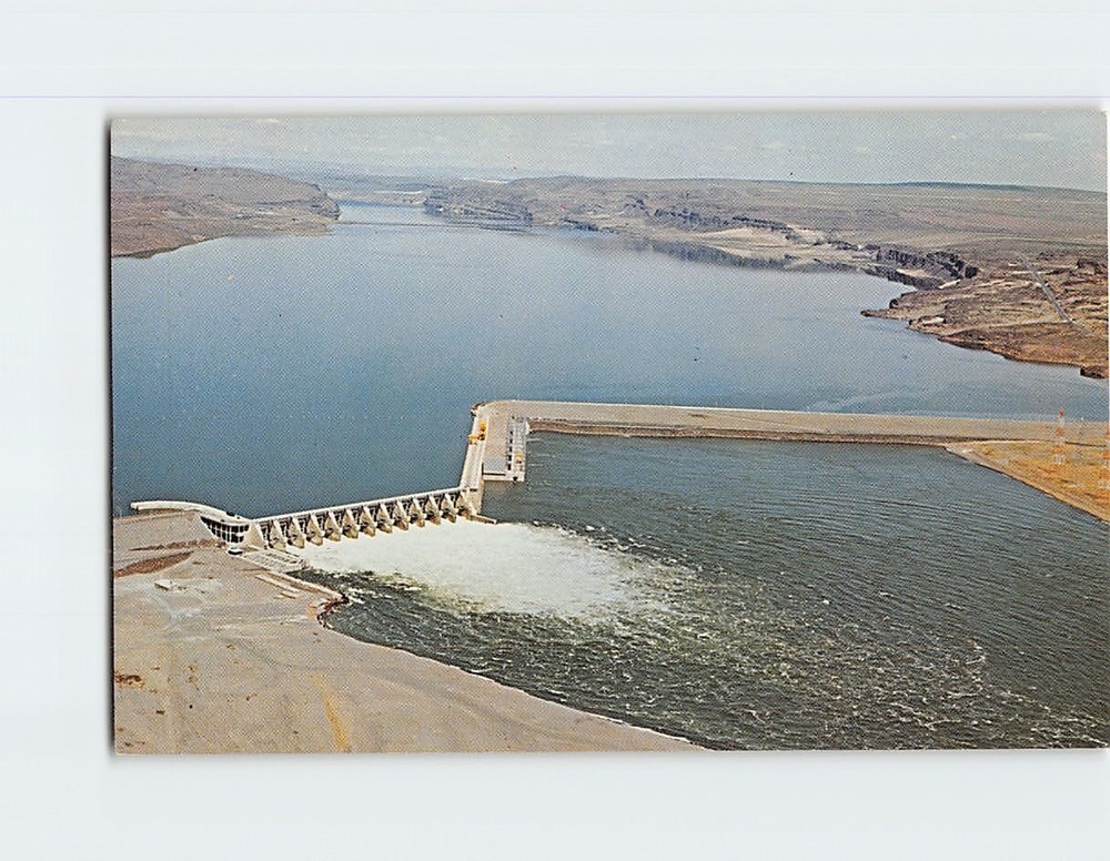 Postcard Wanapum Dam Columbia River Washington USA