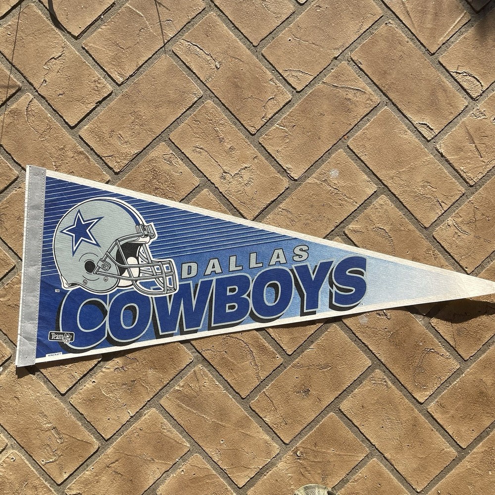 Vintage Dallas Cowboys Felt Pennant 29x12 NFL Helmet Team WinCraft Memorabilia