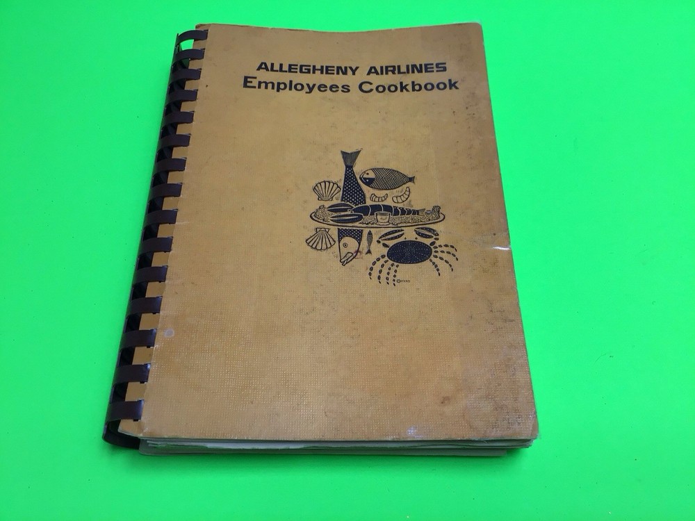 1970s Allegheny Airlines Employee Cookbook Original