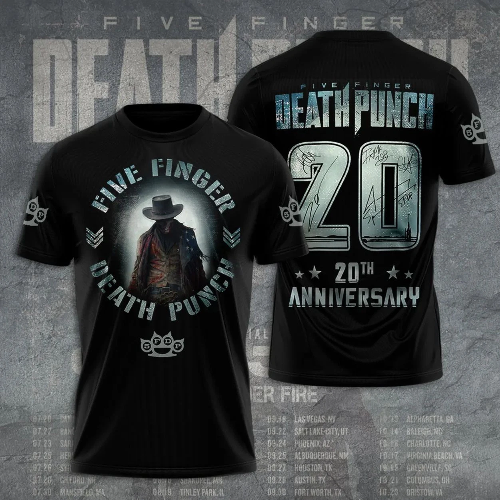 2026 Five Finger Death Punch Tour 2026 3D Shirt S-5XL B07.677