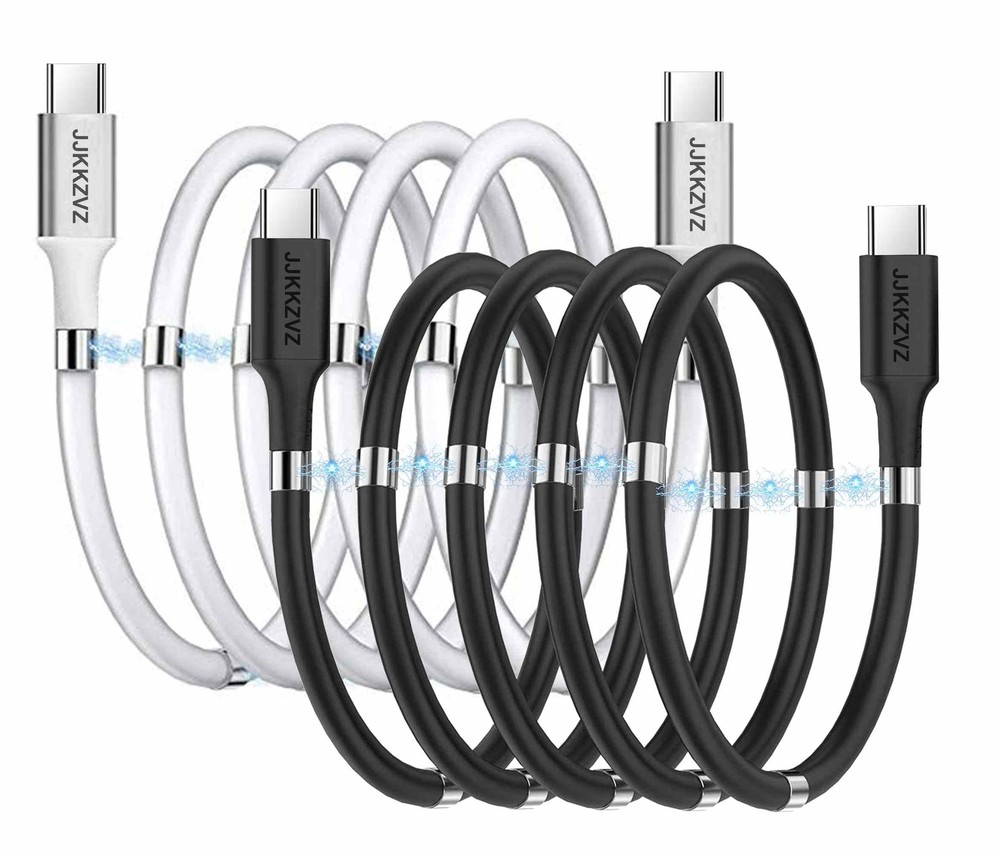 Upgraded 2-Pack 3ft Magnetic USB-C Fast Charging Cable 60W