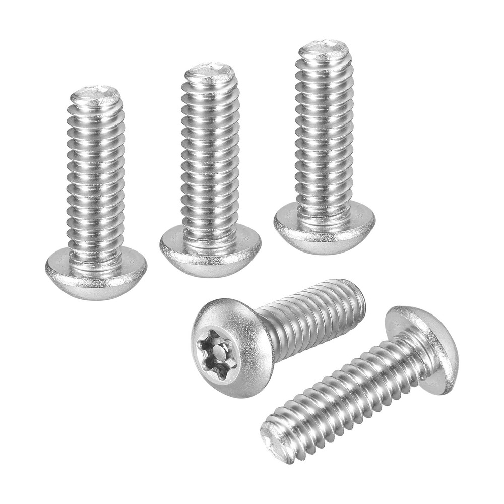 1/4x3/4 Pan Head Torx Security Screws 10-Pack Stainless Steel Silver