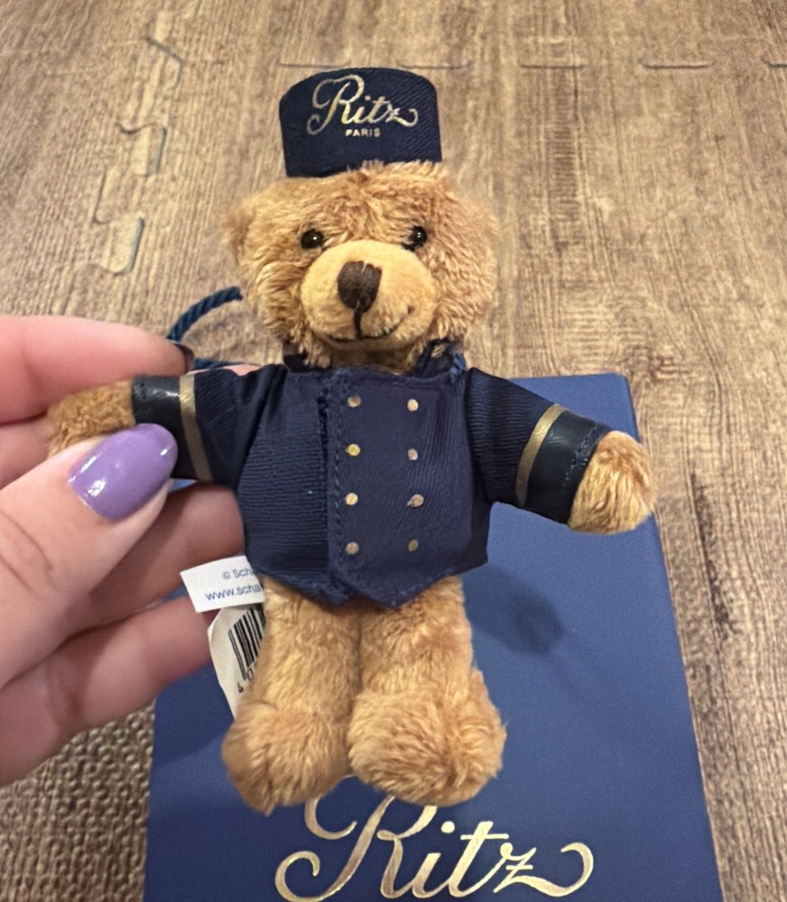 The Ritz Paris Bear Bellhop Keychain NEW ACTUAL KEYCHAIN