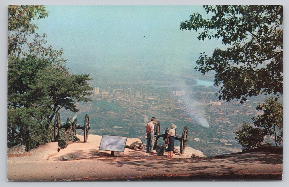 Chattanooga Tennessee, Point Park Alabama Battery Lookout Mountain, Vtg Postcard