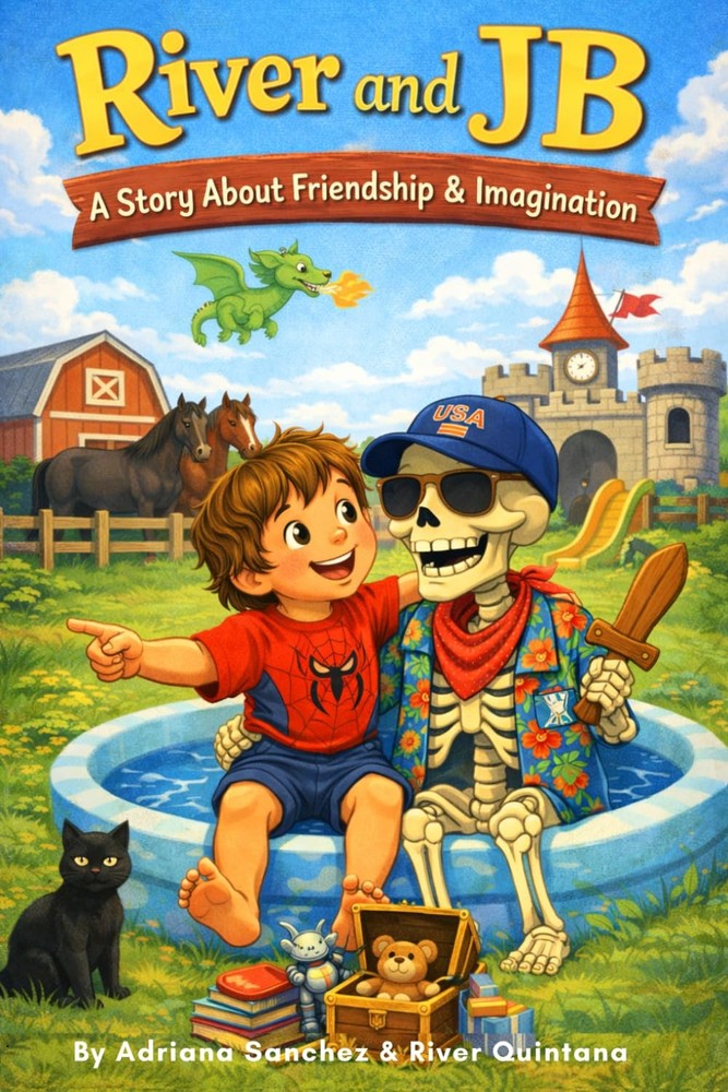 River and JB: A Story About Friendship & Imagination: A boy. A skeleton. A whole