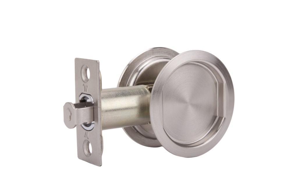 Weslock 627 Nickel Round Passage Sliding Pocket Door Pull