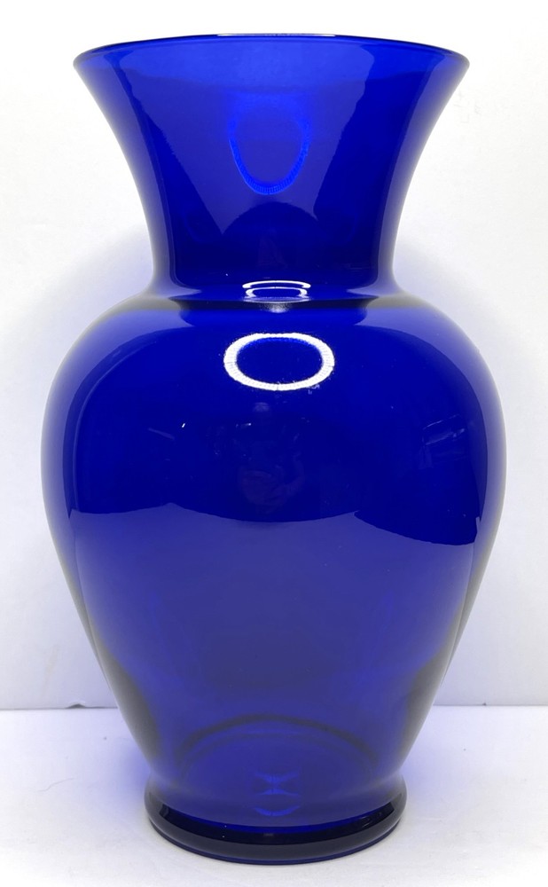 Vintage Cobalt Blue Glass Vase 9
