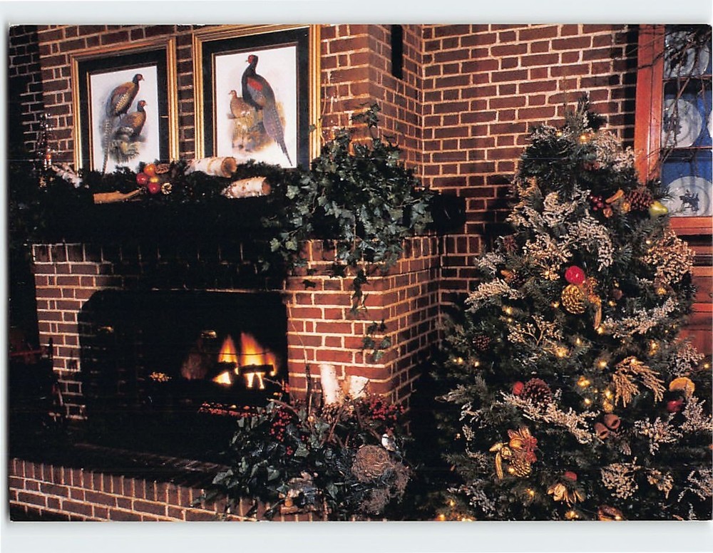 Postcard The Fireplace Room Mountain View Inn Greensburg Pennsylvania USA