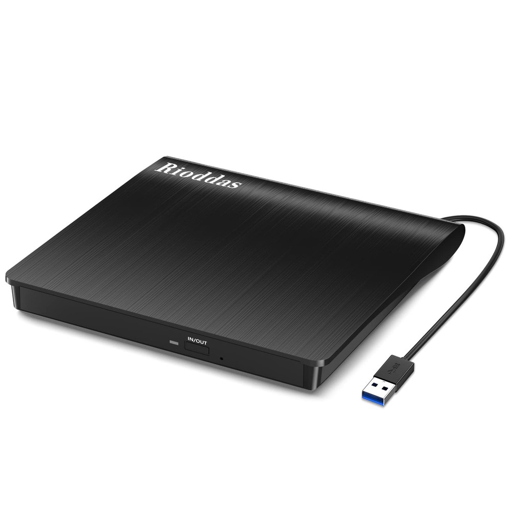 Portable USB 3.0 External CD DVD Drive Burner for Laptop RW Support