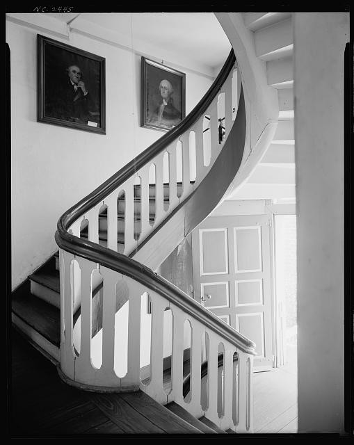 Photo:Winston-Salem North Carolina Salem College Staircase Interior 1938
