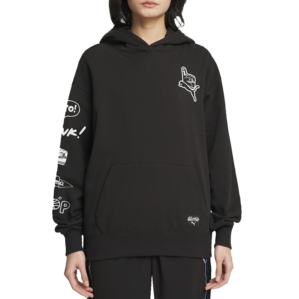 PUMA  X Sophia Chang Graphic Pullover Hoodie Womens Size L  Casual Outerwear 624