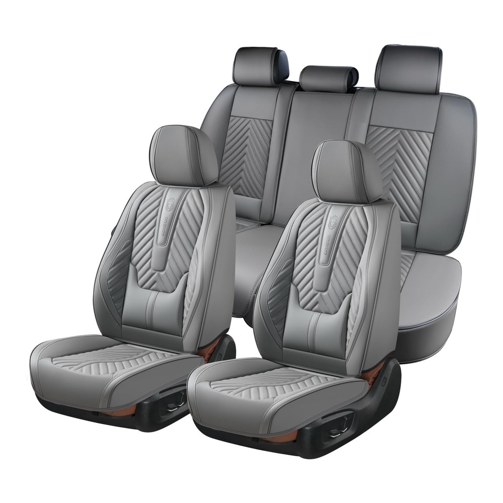 Coverado Car Seat Covers,Leatherette Seat Covers Full Set,Automotive Seat Covers