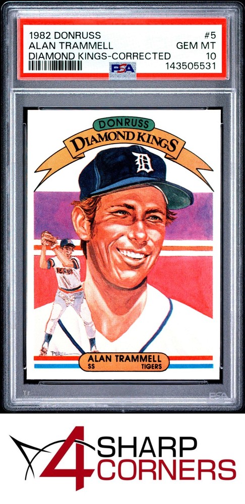 1982 Donruss Diamond Kings #5 Alan Trammell Hof Corrected Psa 10Stay in the know. Follow us on eBay